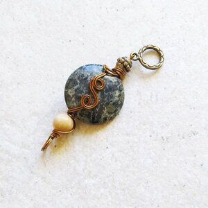 🍂🍁🍃 3/$25! Unique! Handmade Stacked Kambaba Jasper Pendant